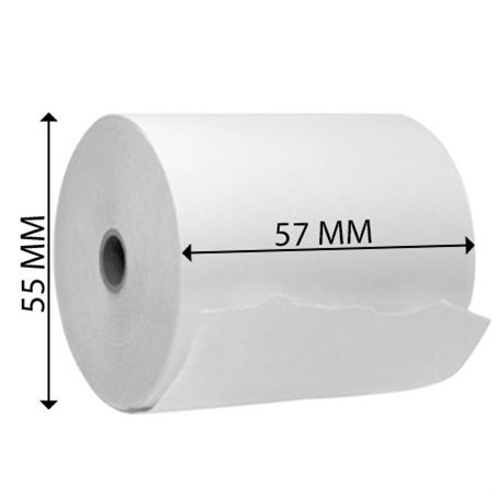 57x55mm Three Ply Impact Action Paper Rolls
